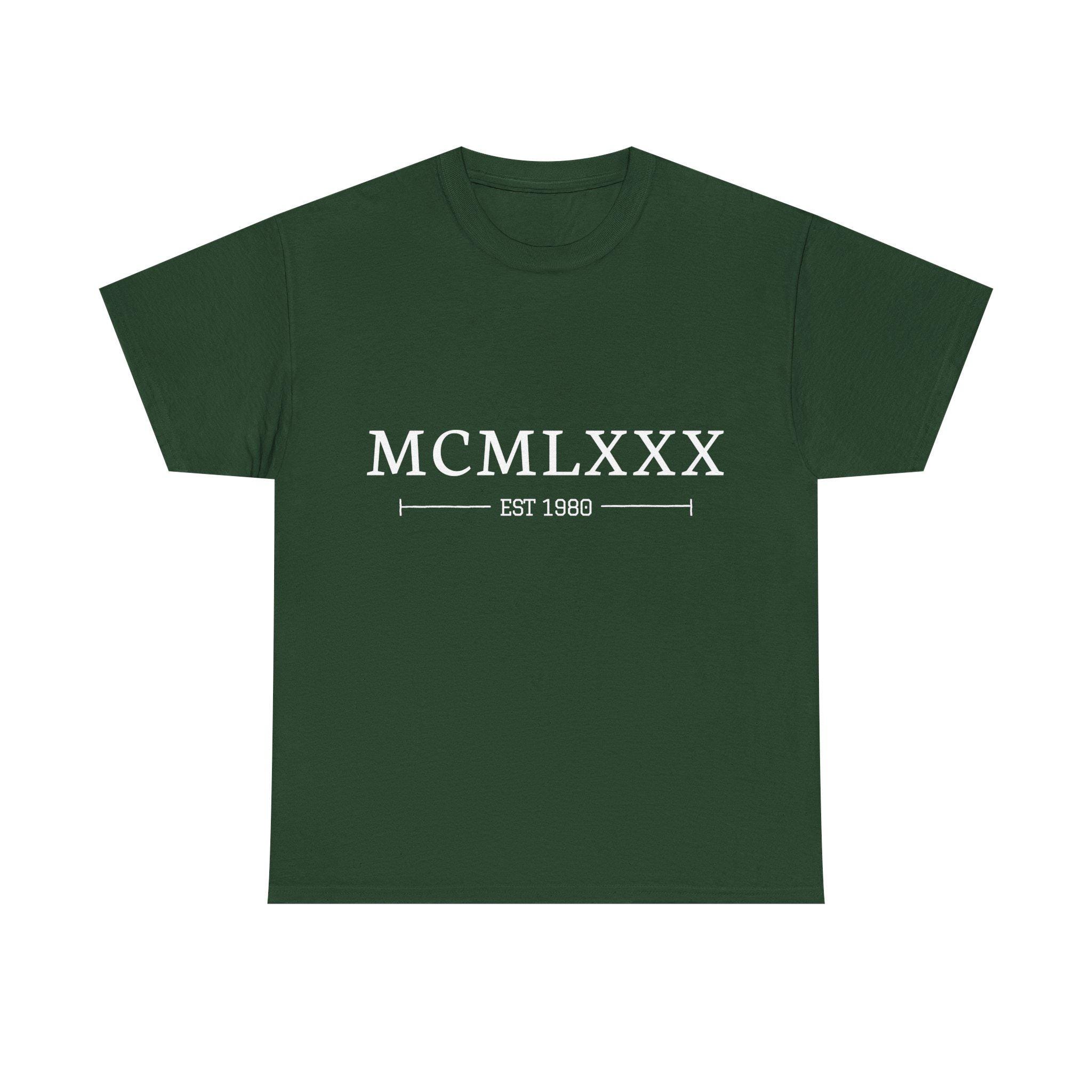 1980 Roman Numeral T-shirt | Vintage Birthday Gift - Etsy