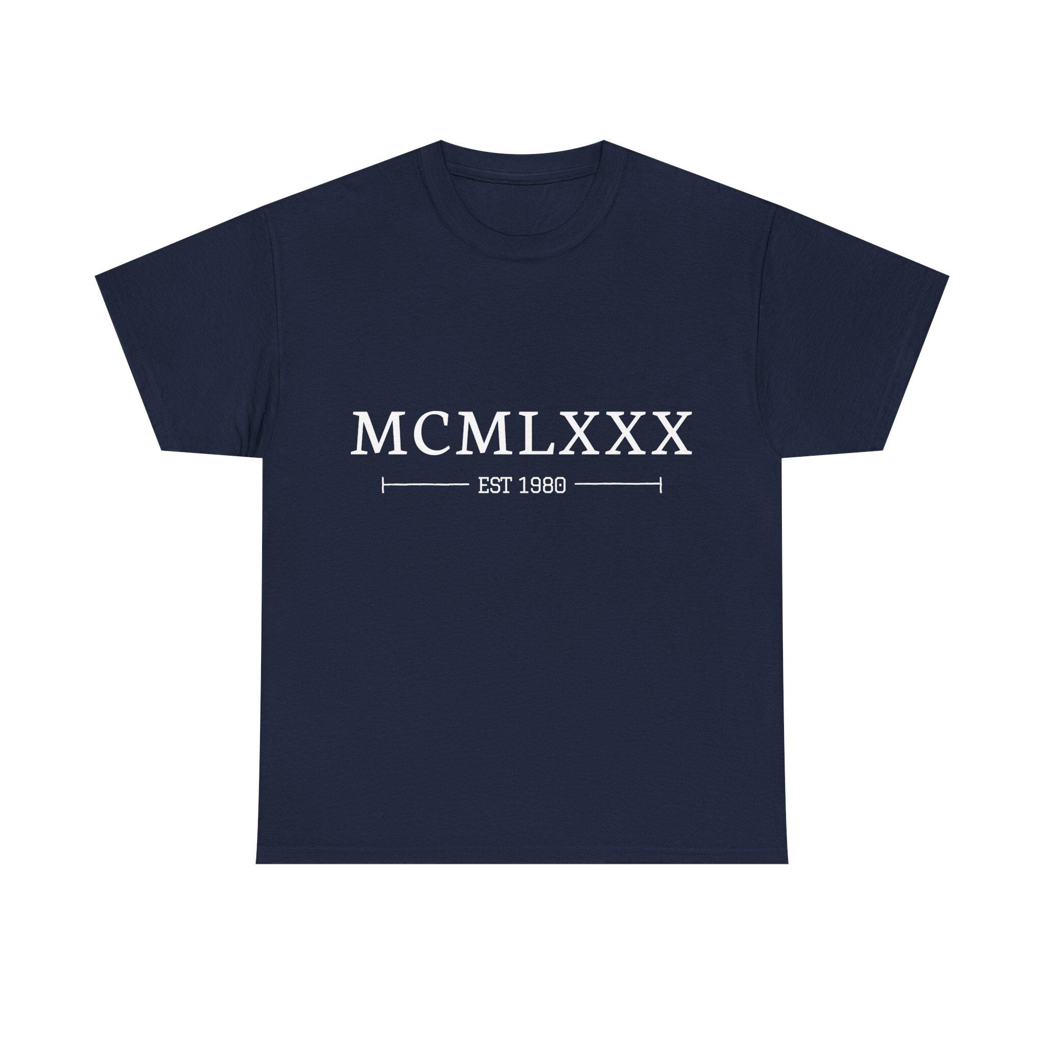 1980 Roman Numeral T-shirt | Vintage Birthday Gift - Etsy
