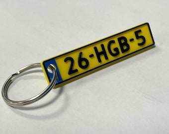 License plate keychain