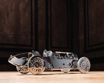 Silver Bullet diy model kit metal 3d puzzle model kit mechanical metal construction Time for Machine gift son Father spring boy boss car