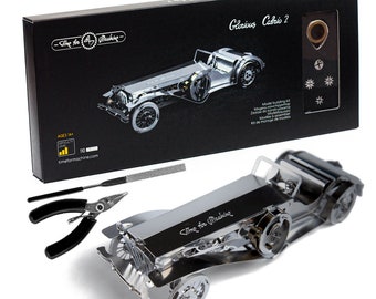 Glorious Cabrio Oldtimer 3D Puzzle DIY Auto Metallbau Historical Vintage detailed Metal Model stainless steel creative gift Kit T4M380112