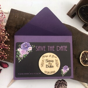 Einzigartige Save the Date, Frühlingssommer, Save the date Ideen, Sommer Frühling, Herbst Winter, Herz Save the Date, Rustikales Holz, Lila İnvation
