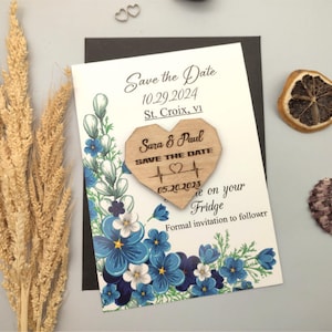 Save the date heart, Wedding Invitation, Boho Heart Spring, Save The Date Magnet, Heart Save the date, Wedding magnets, Wood Save the Date