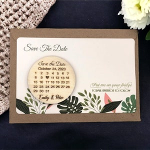 Kalender Save the Date, Save the date Magnet, Save the date Karte, Holz Save the Date, Magnet Save the Date, Frühling Sommer