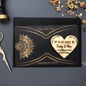 Arch Save the Date Magnete + Karten, Luxus farbige Save the Date Karten, Holz Save the Date, Magnet Save the Date, Unique Save the Date