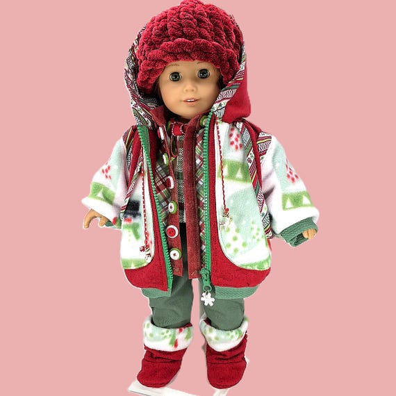 HOLIDAY WINTER Outfit handmade for 18inch Doll like AG