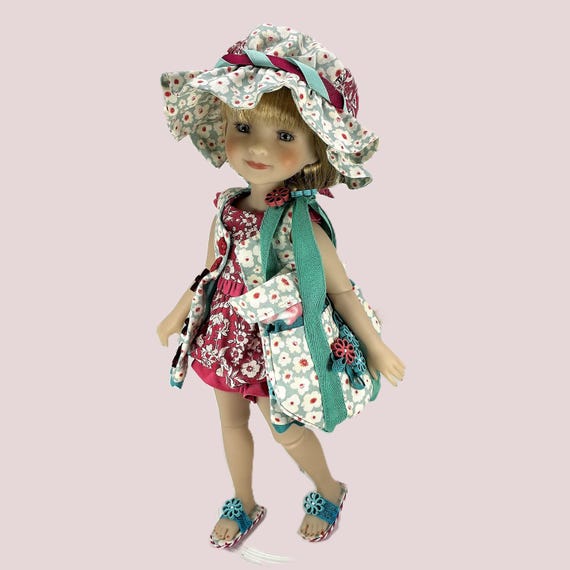 BEACH Romper - Doll Clothes Ensemble for 15” doll like Ruby Red