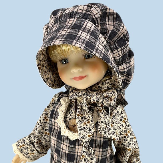 1800 SOMETIME Western Work Dress - Doll Clothes Outfit for 15” Doll like Ruby Red