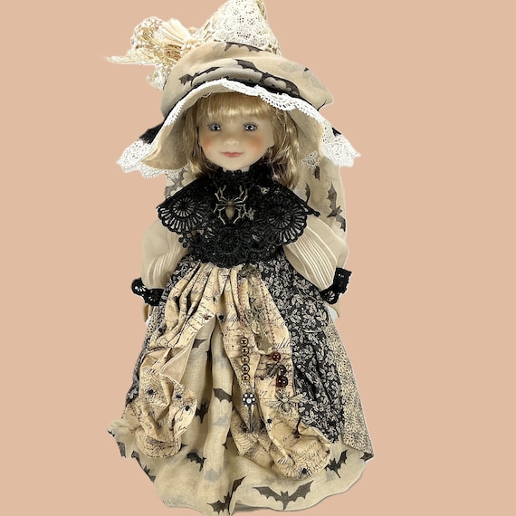 Bat Witch - Doll Clothes Outfit for 15” Doll like Ruby Red OOAK