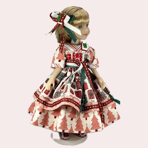 PRETTY PACKAGES - Doll Clothes Dress for 15” Doll like Ruby Red
