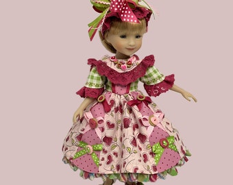 RASPBERRY ROSE DRESS - Doll Clothes for 15” doll like Ruby Red