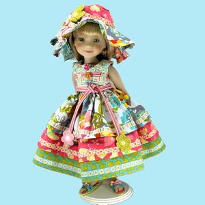 Summer Ribbon Doll Dress - Doll Clothes outfit for 15” doll like Ruby Red