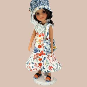 Summer Petal Dress - Doll Clothes Dress for 15” doll like Ruby Red
