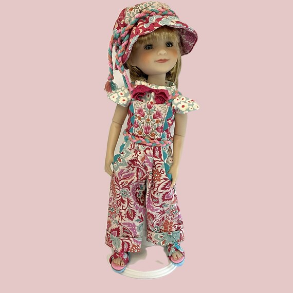 PINK POSIES ROMPER- Doll Clothes Ensemble for 15” doll like Ruby Red