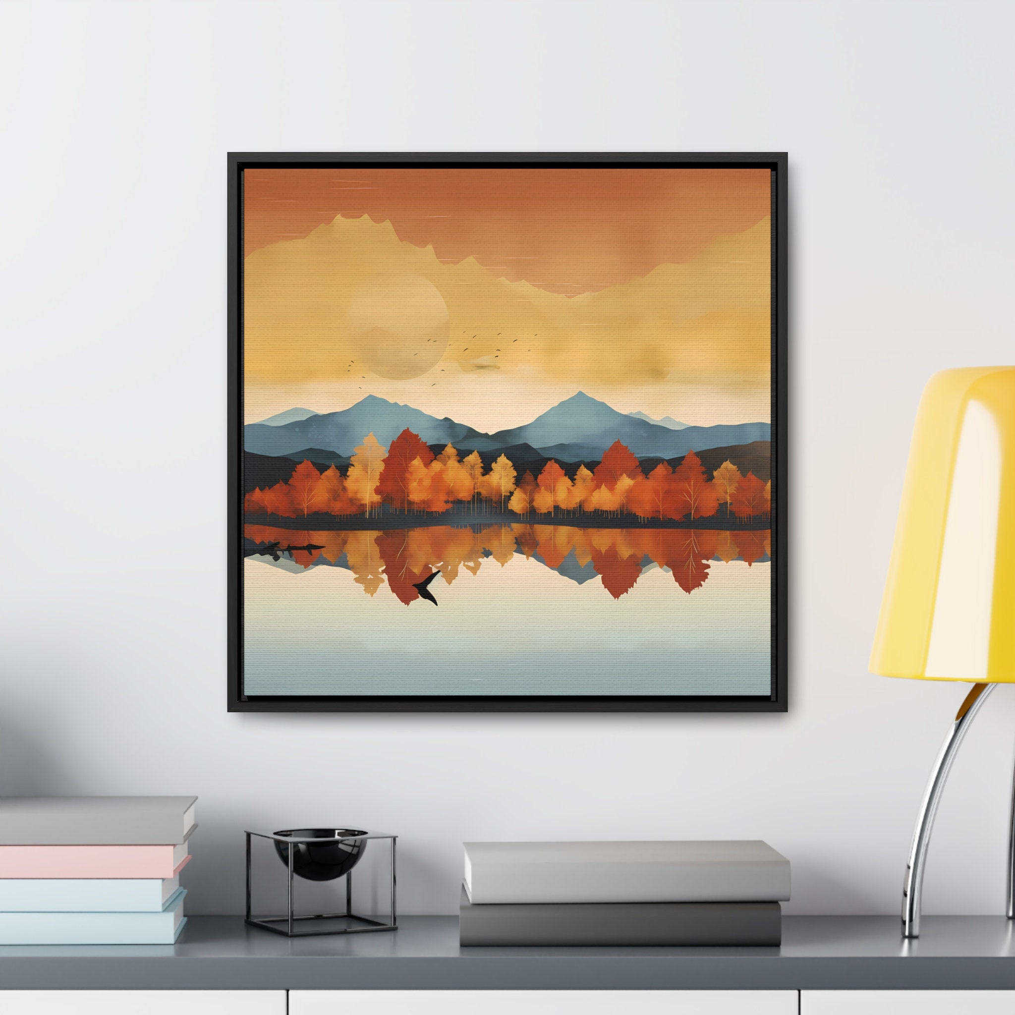 Abstract Framed Wall Decor Gallery Wrapped Canvas Print Etsy