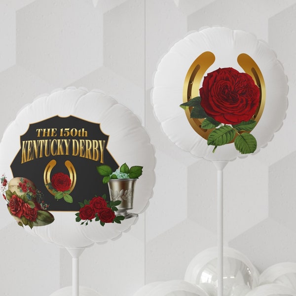 Kentucky Derby 150 Round Balloon 11", Derby Party Decorations, Derby Party Supplies Horseshoe design 11"