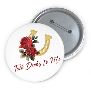 Kentucky Derby Pin Buttons - Derby Party Zubehör - Derby Partygeschenke - Sprich Derby mit mir Pin Buttons