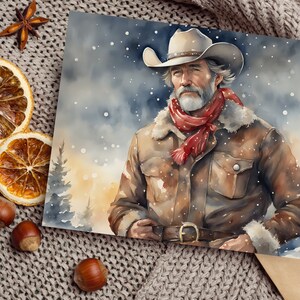Cartes de Noël de cow-boy, cartes de vœux sur le thème western, cartes de voeux de cow-boy (1, 10, 30 et 50 pièces)