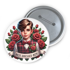 Kentucky Derby Party Best Dressed Boy Pin - Derby Party Zubehör - Derby Party Preis - Kentucky Derby Pin Buttons