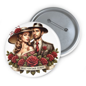 Kentucky Derby Party Best Dressed Vintage Pin - Derby Party Zubehör - Derby Party Preis - Kentucky Derby Pin Buttons aus Metall