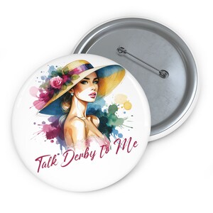 Kentucky Derby Pin Buttons - Derby Party Zubehör - Derby Partygeschenke - Sprich Derby mit mir Pin Buttons