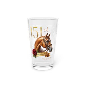 ケンタッキーダービーパイントグラス、第151回ダービーを祝う、競馬の記念品、ダービーファンへのギフト、ダービーパーティーアクセサリー、