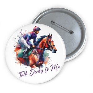 Kentucky Derby Pin Buttons - Derby Party Zubehör - Derby Partygeschenke - Sprich Derby mit mir Pin Buttons
