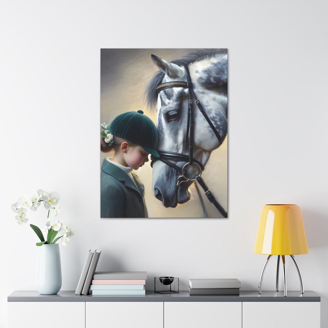 Equine Wall Art Horse Wrapped Canvas Equestrian Gallery Wrap Canvas