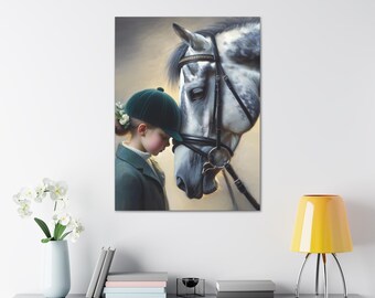 Equine Wall Art - Horse Wrapped Canvas -  Equestrian Gallery Wrap Canvas - Horse Wall Art