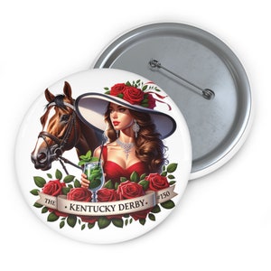 Kentucky Derby #150 Pin Button - Derby Party Zubehör - Derby Partygeschenke - Metall Kentucky Derby 150 Pin Buttons