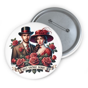 Kentucky Derby Party Best Dressed Vintage Pin - Derby Party Zubehör - Derby Party Preis - Kentucky Derby Pin Buttons aus Metall