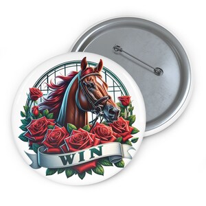 Kentucky Derby Win Pin Knopf - Derby Party Zubehör - Derby Party Preis - Metall Kentucky Derby Pin Knöpfe