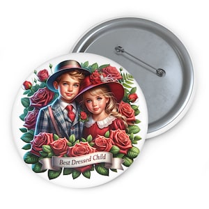 Kentucky Derby Party Best Dressed Child Pin - Derby Party Zubehör - Derby Party Preis - Metall Kentucky Derby Pin Buttons