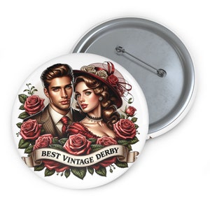 Kentucky Derby Party Best Dressed Vintage Pin - Derby Party Zubehör - Derby Party Preis - Kentucky Derby Pin Buttons aus Metall