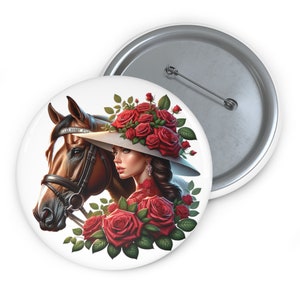 Kentucky Derby Party Pin - Derby Party Zubehör - Derby Party Preis - Metall Kentucky Derby Pin Buttons