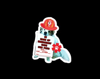 6 Autocollants Pet Alert Emergency - Stickers Intérieurs Pour Fenêtre De Porte De Maison, Chien, Chat - Panneaux Alerte Incendie, Sauvetage, Animaux, Sauvez Nos Animaux - France