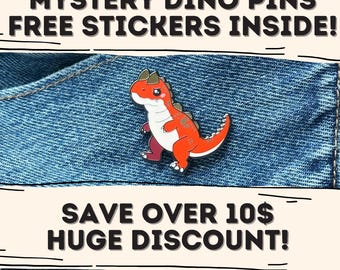 Mystery Dinosaur Pin: Chibi Jurassic Fan Gift