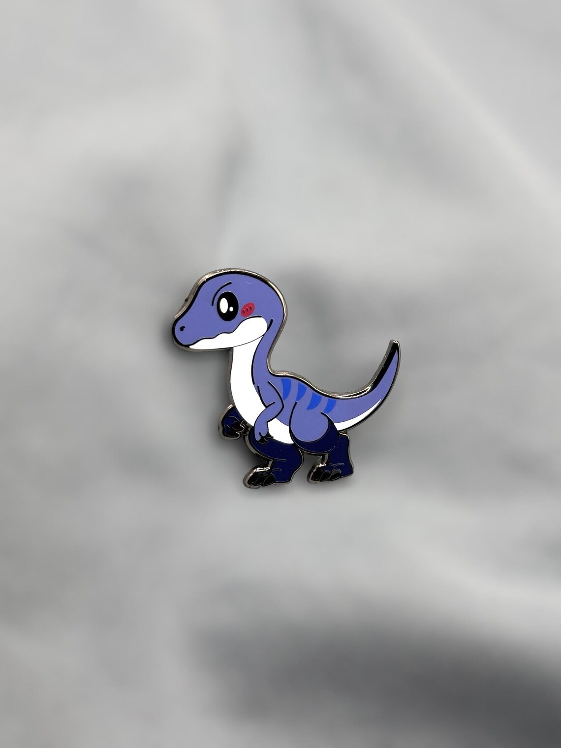Cute Blue Rapter Blue Raptor Enamel Pin - Cute Velociraptor Dinosaur Badge for Jurassic ...