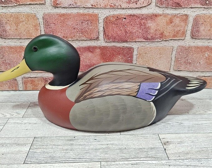 1980 Hornick Bros Stoney Point Wooden Mallard Duck Decoy Hand Carved R ...