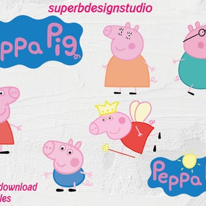 Peppa Pig Cupcake Toppers imprimibles: selecciones de cupcake, pegatinas -   España