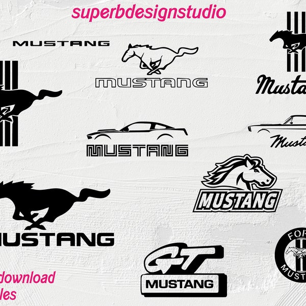 Voiture Svg Bundle, Ford svg, Svg Mustang, Ford Mustang Car, 4 x 4 svg, Silhouette Mustang, Mustang cricut, fichier de coupe mustang