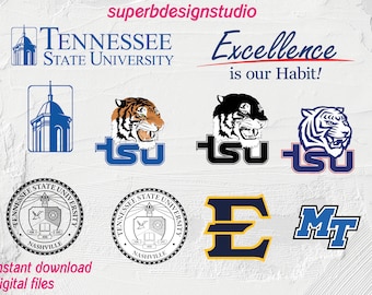Tennessee State Svg, tsu Svg, Tennessee png, tennessee drapeau Svg, l'excellence est notre habitude, Université svg, État svg, Collège svg, Collège