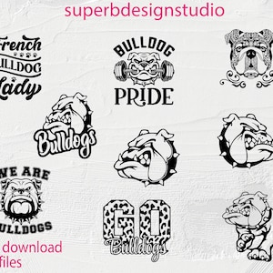 Bulldog Mascot SVG - Png - Eps - Dxf| Bulldog Svg| Bulldog Clip Art | Bulldog Head | Bulldog Mom Svg| Bulldog Png | Instant Download