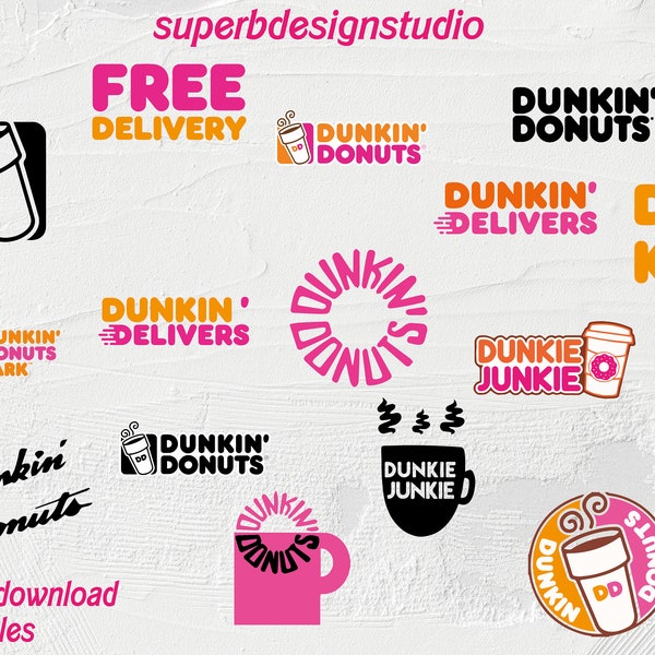 Free delivery Svg, Dunkin Donuts svg, dunkie junkie, dnkn svg, dunkin' donuts svg, dunkin png, donut svg, dunkin donut cricut, cut file