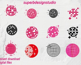 Boule disco svg, boule disco png, discoball svg, rétro svg, groovy svg, disco ball svg bundle, bachelorette svg, disco ball clipart disco svg