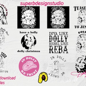 Dolly svg bundle, dolly parton, parton svg, dolly love, in dolly we trust, what would dolly do, i beg your parton, silhouette, cut files