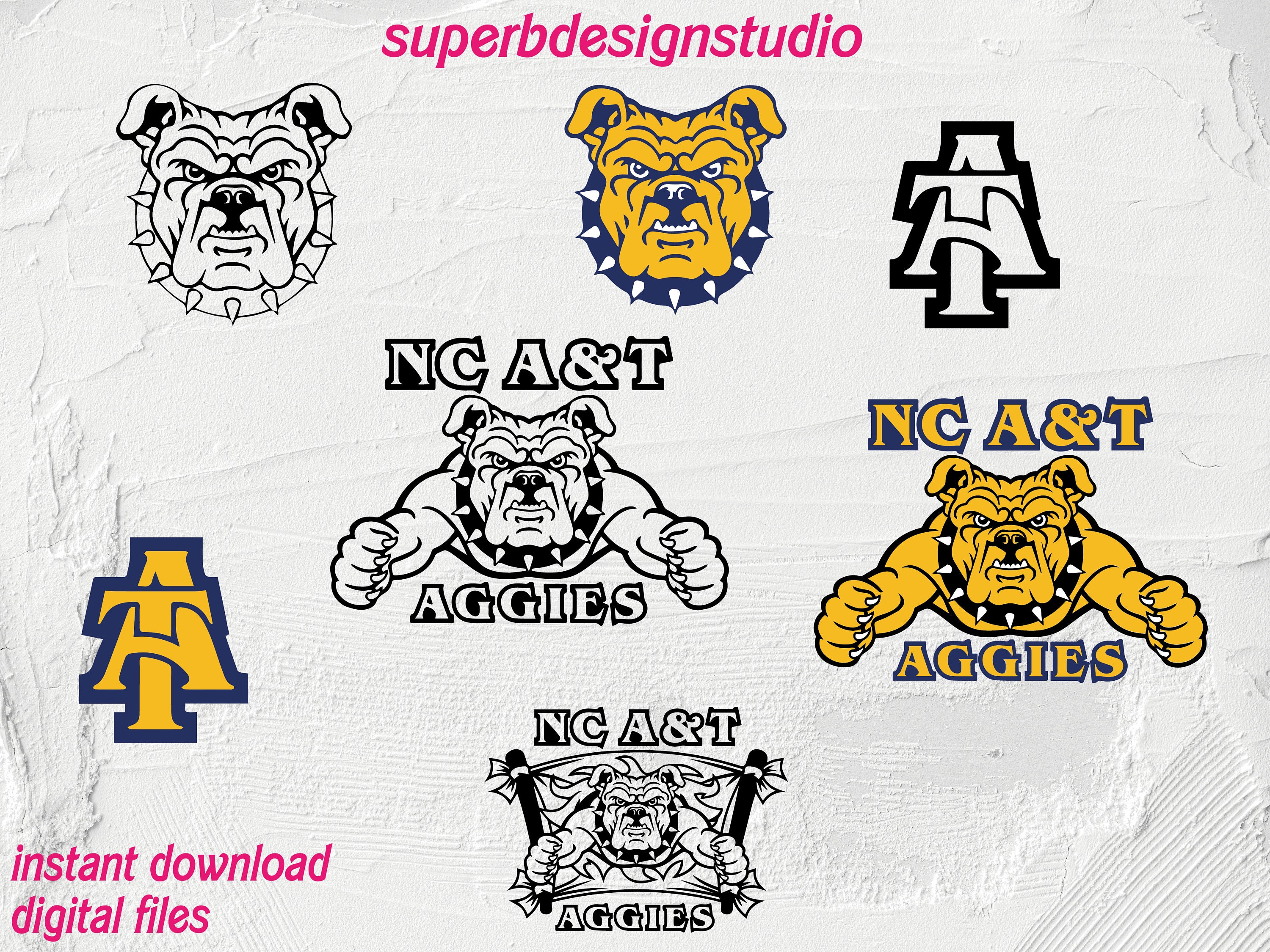 Nc A&T Svg Xula Svg Aggies Png Aggies Svg Flag Svg Bulldog Etsy UK