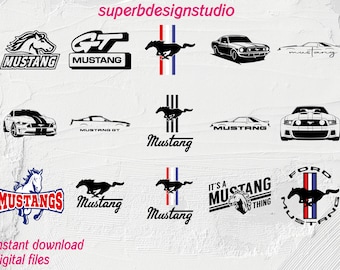 Pack vectoriel de voiture de sport, voiture de cheval svg, ford svg, mustangs svg, mustang sport svg, fichier coupé, voiture de sport svg, gt car svg, cricut, silhouette
