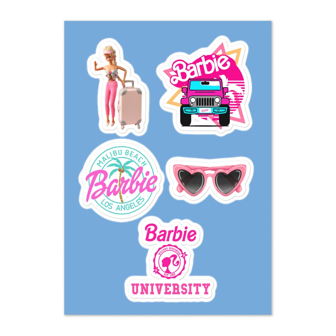 Assortment Barbie Movie Sticker Sheet Barbie Stickers Barbie - Etsy