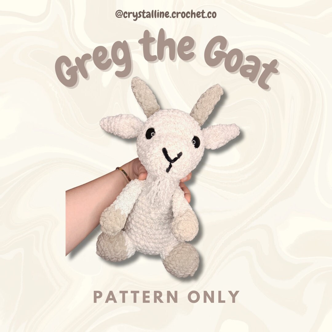 37 Goat Crochet Patterns to Stitch: Farm Animals, Amigurumi, and Whimsical Goats 20 Pattern Only Greg the Goat Crochet